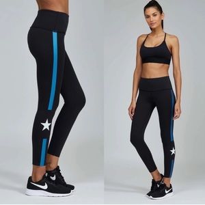 Noli Black Leggings with Stripe and Star NWOT Size Medium